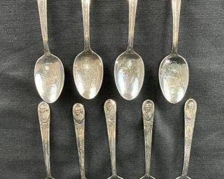 Rogers Mfg. Co. Silver Plated Presidential Spoons
