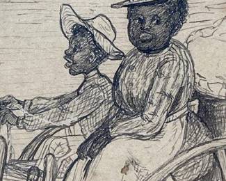 Southern Pencil and Ink Drawing