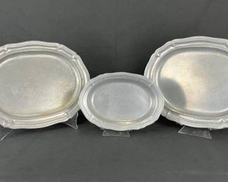 Three Wilton Armetale Pewter Plates