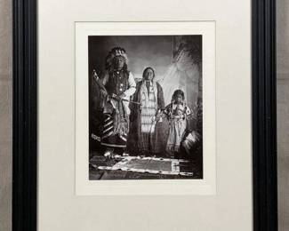 Frank Bennett Fiske Photograph of Sioux Chief and His Family