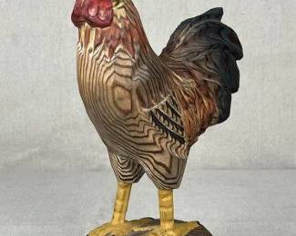 Folk Art Rooster Carving