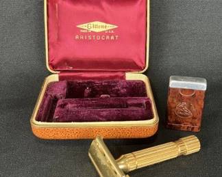 Gillette “Aristocrat” Razor “Rolls” Blades with Case