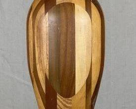 Folk Art Marquetry Lamp