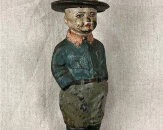 Cast Iron Polychrome Figurative Sculpture Bank