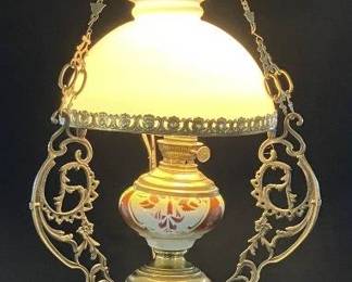 Hanging Brass Oil Lamp