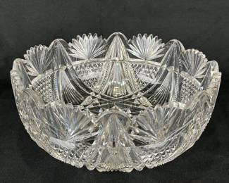 Early American Brilliant Cut Glass Bowl