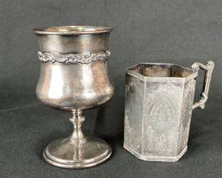 Silver Plated Communion Chalice and Christening Cup