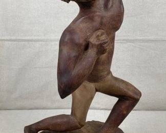Large Folk Art Carving of Native American