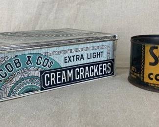 Food Advertising Tin Pair