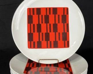 Johnson Bros. Ironstone Modern Art Plate Group