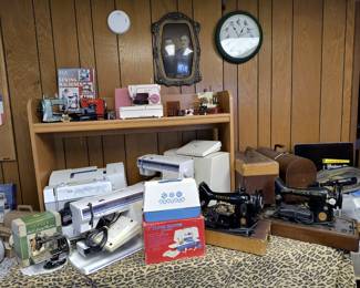 Antique sewing machine collection and Viking sewing machines