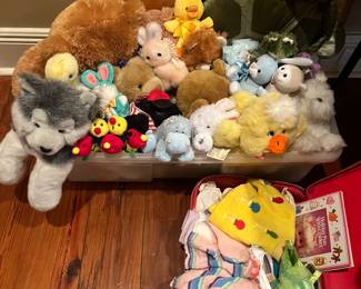 Stuffed animals and doll clothes