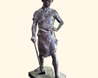Lot #3 - Émile Louis Picault Bronze Sculpture “Pax et Labor” Signed 30” Tall French Statue - Heavy!