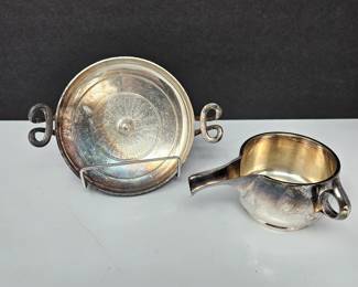 Gorham Sterling Silverplate Greek Kylix & Roman Trulla Metropolitan Museum Reproductions