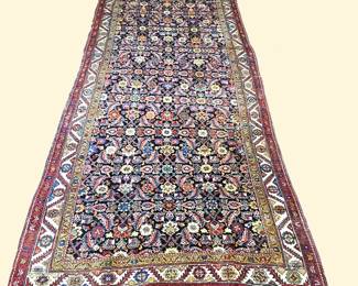 Lot #6 - Antique Hand-Knotted Persian Runner Rug 11’ x 4’8” Wool Floral Paisley Design