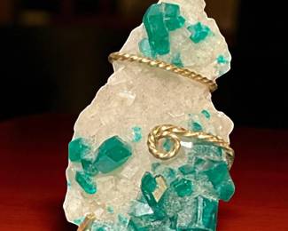 DIOPTASE Specimen Crystal Pendant