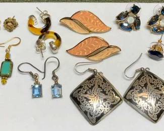 Eight Pairs Of Earrings