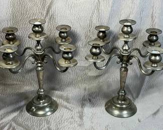 Pair of Five Light Candle Holders