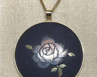 Damascene Pendant Necklace