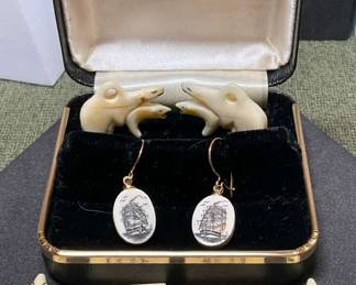 Hand Crafted Inuit Items Earrings Charms