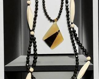 Vendome Faux Horn Pendant Necklace Other Complementing Pieces