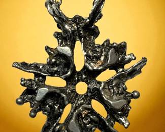Vintage Brutalist Poinsettia Pendant