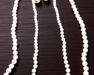 Pearls Two Strands Complementing Earrings