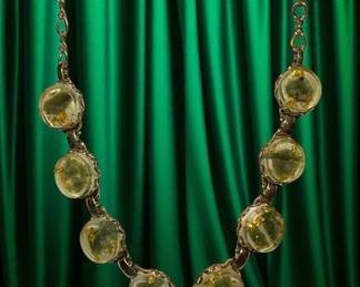 Cabochon Link Necklace