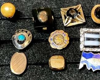 Twelve Tie PinsOne Gold