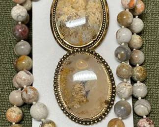 A Strand Of Agate Beads Other