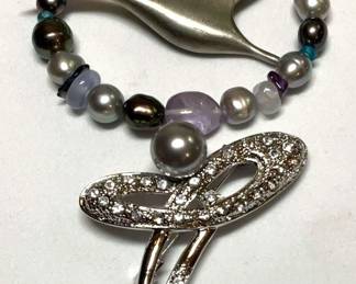 Silver Tone Jewelry Pins A Bracelet