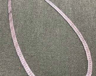 Sterling Herringbone Chain 18in