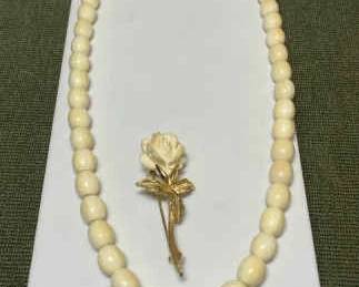 Boucher Brooch Complementing Necklace