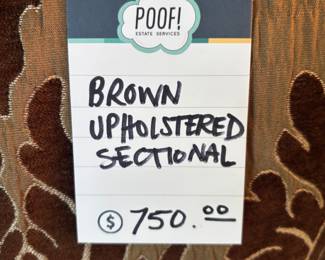 Brown Upholstered Sectional 