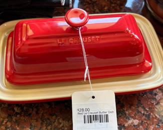 Red Le Creuset Butter Dish 