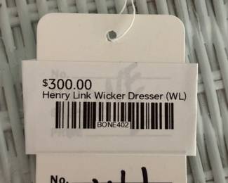 Henry Link Wicker Dresser (WL)