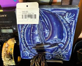 Pewabic Ship Tile