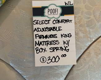 Select Comfort Adjustable Firmness King Mattress w/ Box Spring 