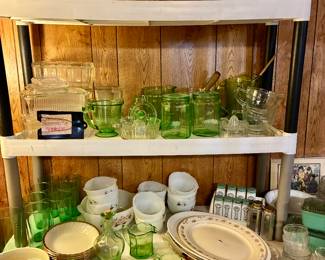 Uranium Glass, glass refrigerator containers