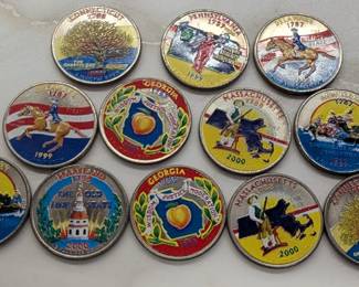 12 Colorized Quarters