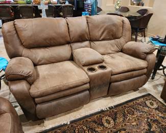 Microfiber theater sofa