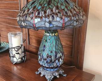 Tiffany style stained glass lamp - a real statement piece
