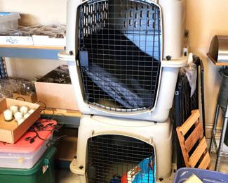 Large dog crates with extras