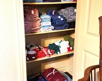 Towels located in the office closet