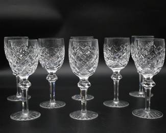 8 Vintage WATERFORD 'Powerscourt' Wine Stemware