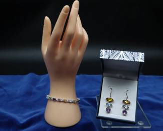 Sterling Jewelry Collection With Gem Stones And Original Boxes