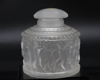 Vintage Lalique 'Les Enfants' Frosted Glass Perfume Bottle