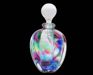 Roger GANDELMAN Signed Art Glass Perfume Bottle