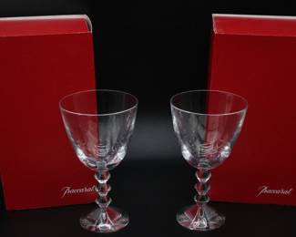Two Baccarat "Vega" Water Crystal Goblet