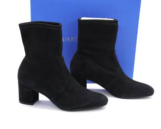 Stuart Weitzman Black Suede Boots With Original Box